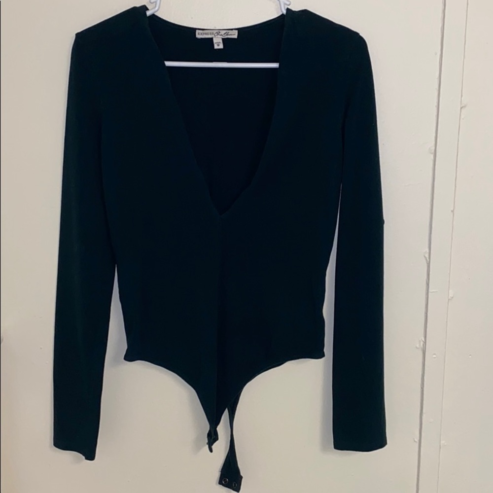 Express Deep V Thong Bodysuit